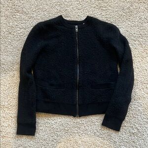 Women's Black Zip Sweater